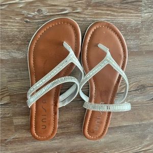 Beaded Crystal Rhinestone Flip flops Sandals